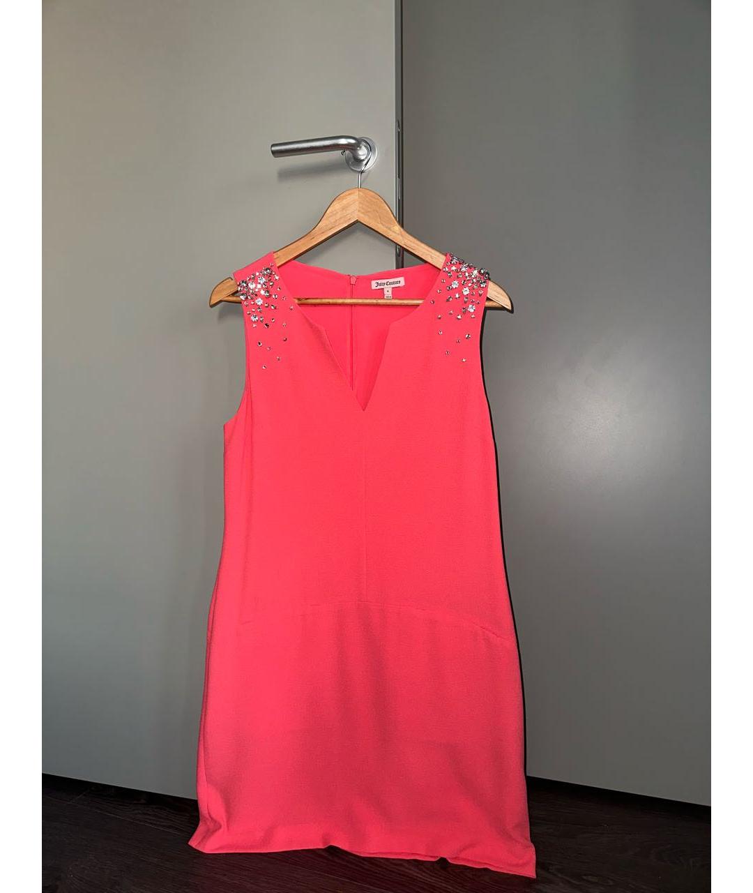 JUICY COUTURE Коралловое полиэстеровое вечернее платье, фото 5