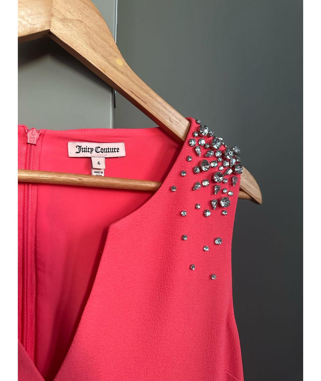 JUICY COUTURE Коралловое полиэстеровое вечернее платье, фото 4