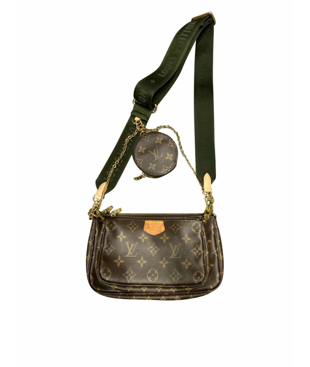 LOUIS VUITTON Коричневая кожаная сумка через плечо, фото 1
