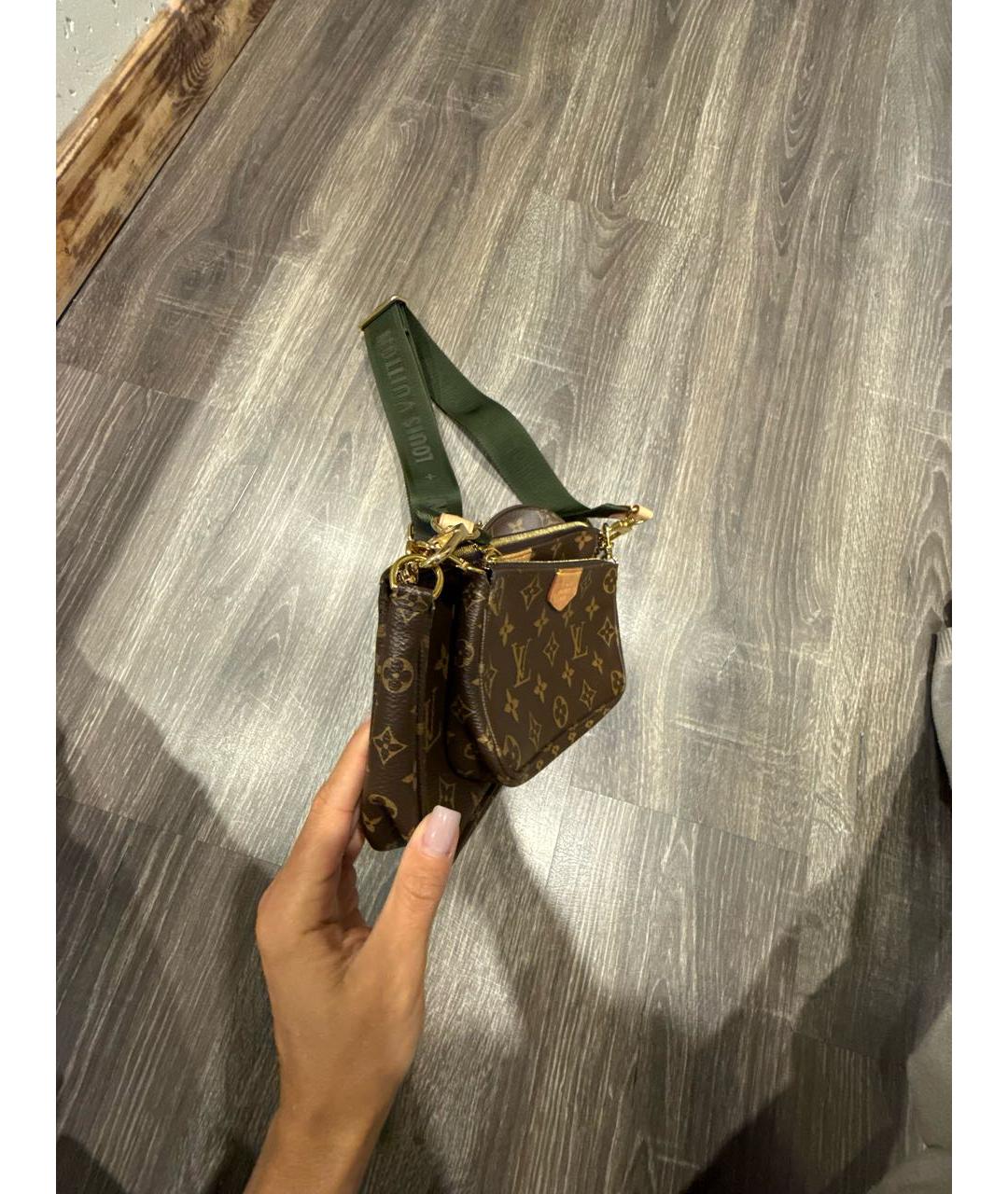 LOUIS VUITTON Коричневая кожаная сумка через плечо, фото 2