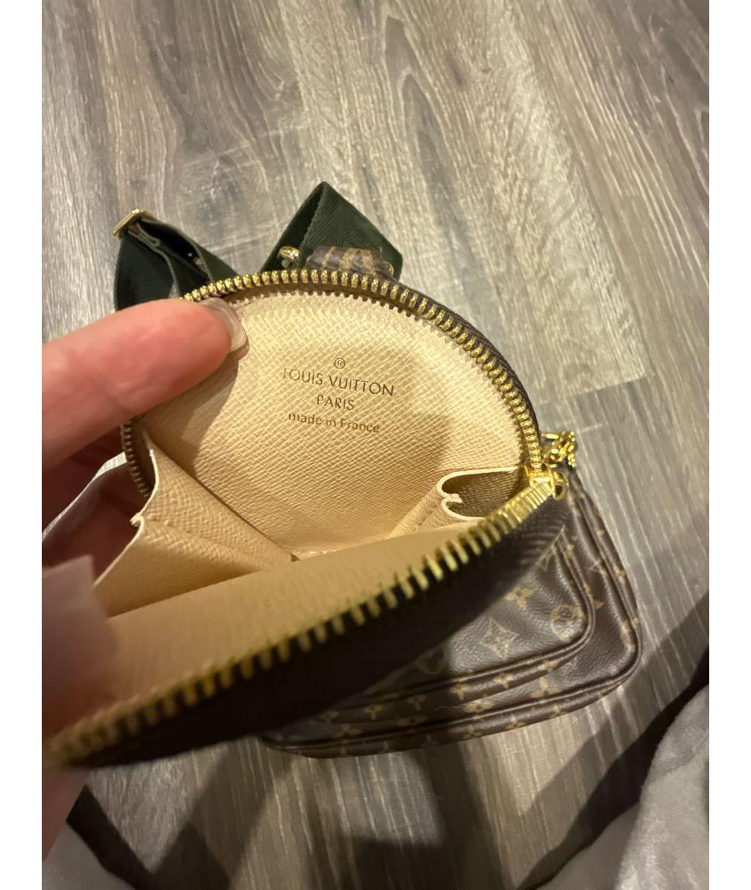 LOUIS VUITTON Коричневая кожаная сумка через плечо, фото 8