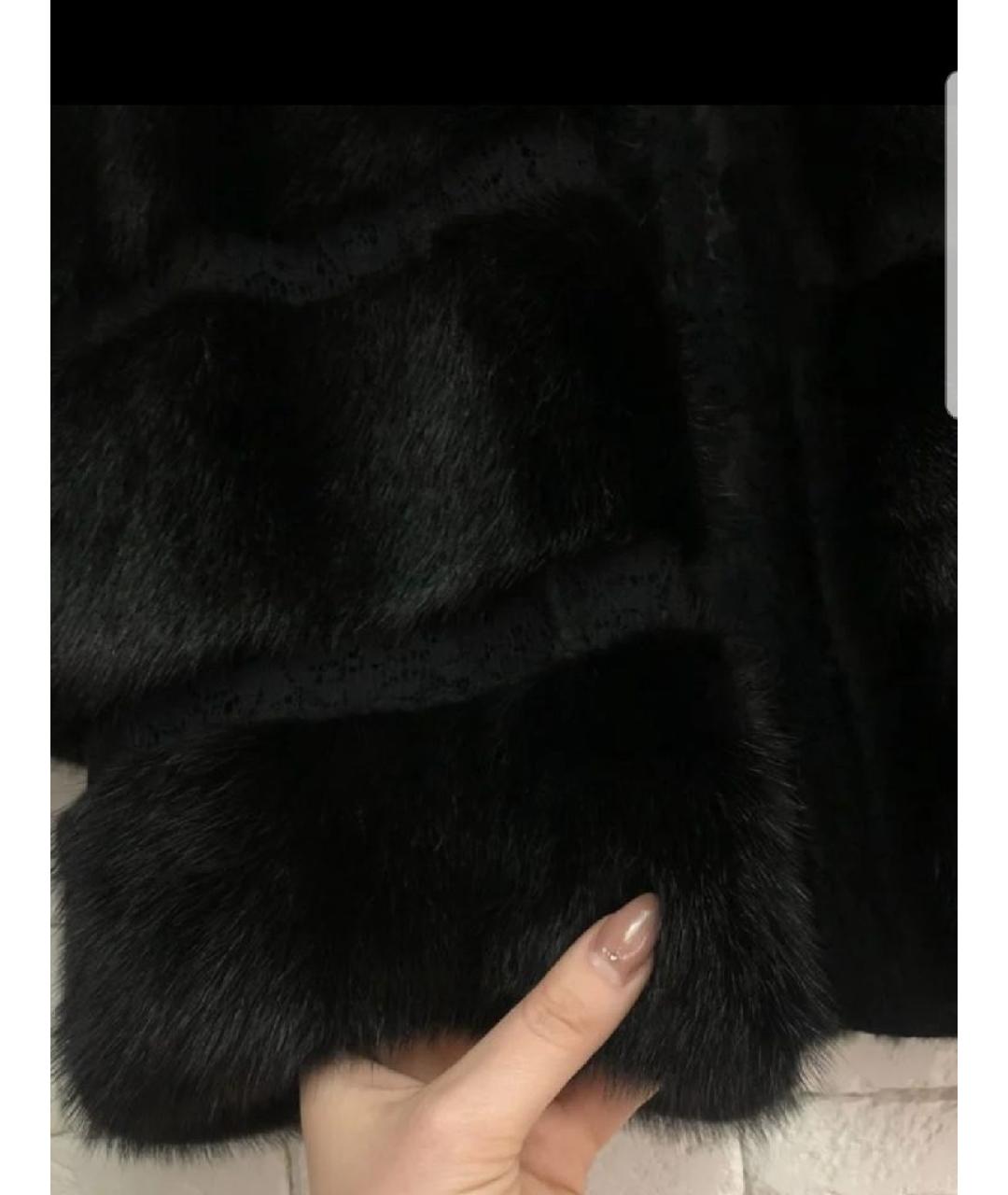 PHILIPP PLEIN Черная меховая шуба, фото 4
