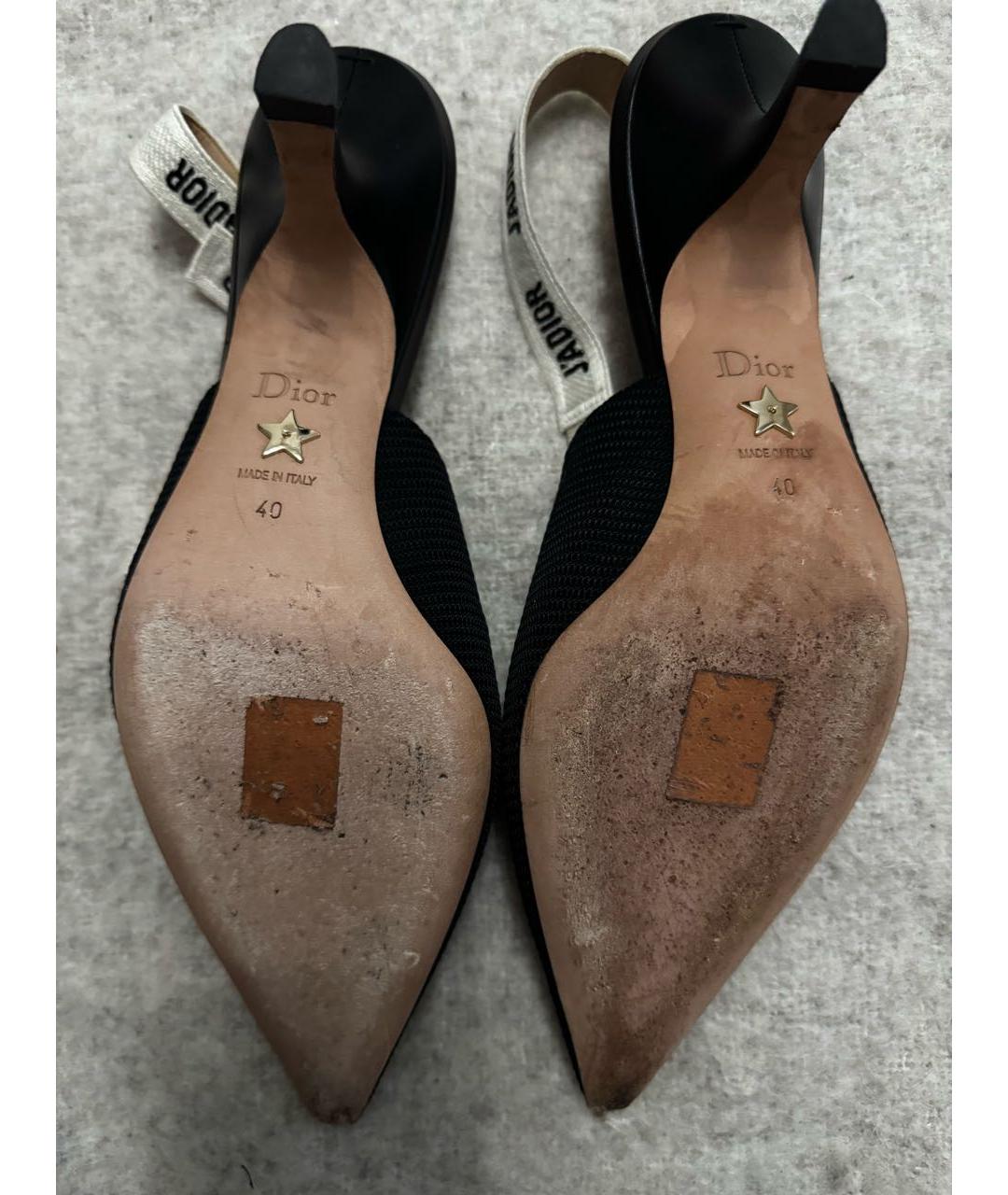 CHRISTIAN DIOR Черные текстильные туфли, фото 6