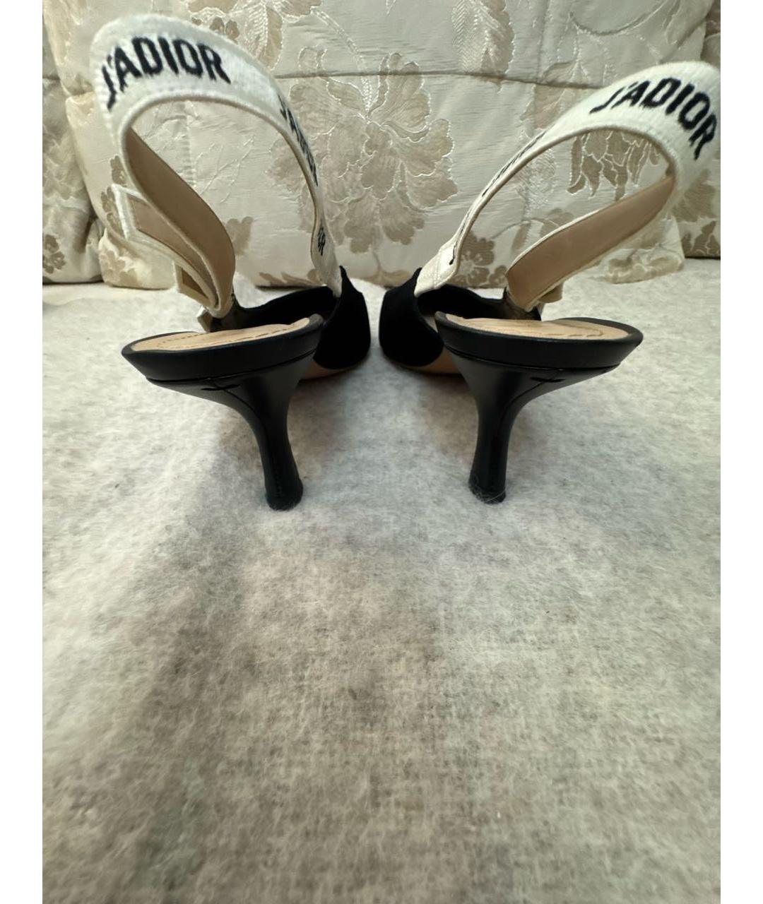 CHRISTIAN DIOR Черные текстильные туфли, фото 3