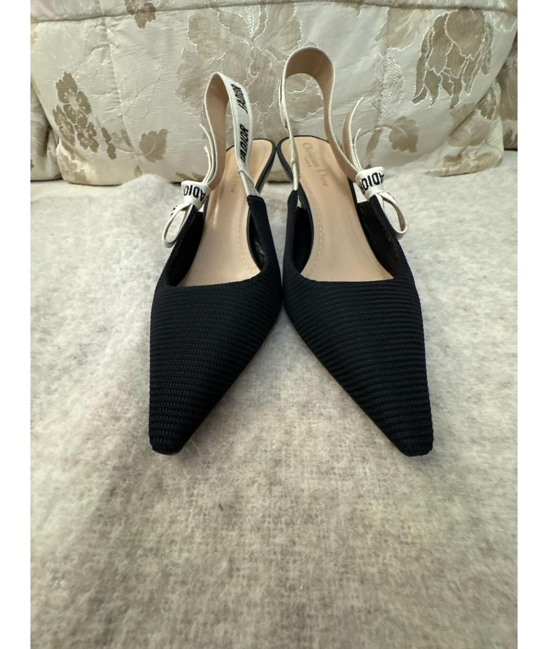 CHRISTIAN DIOR Черные текстильные туфли, фото 2
