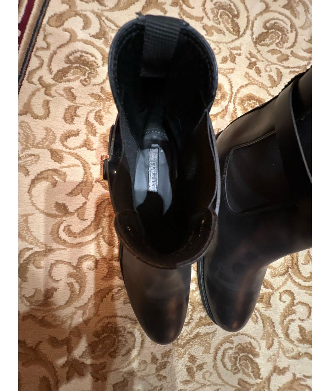 HUGO BOSS Черные кожаные полусапоги, фото 3