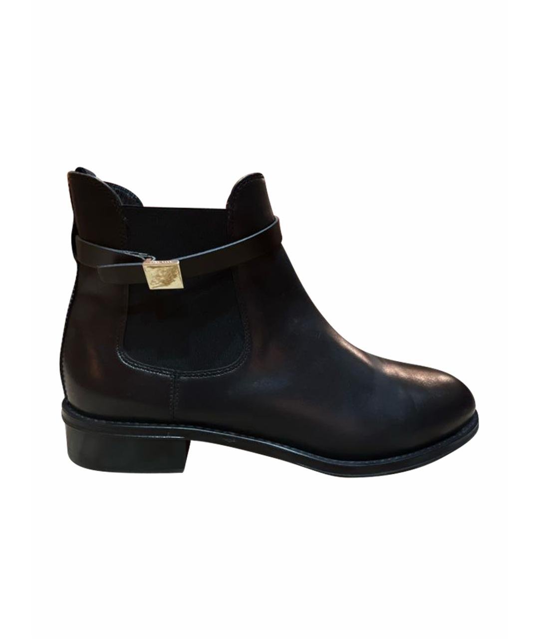 HUGO BOSS Черные кожаные полусапоги, фото 1