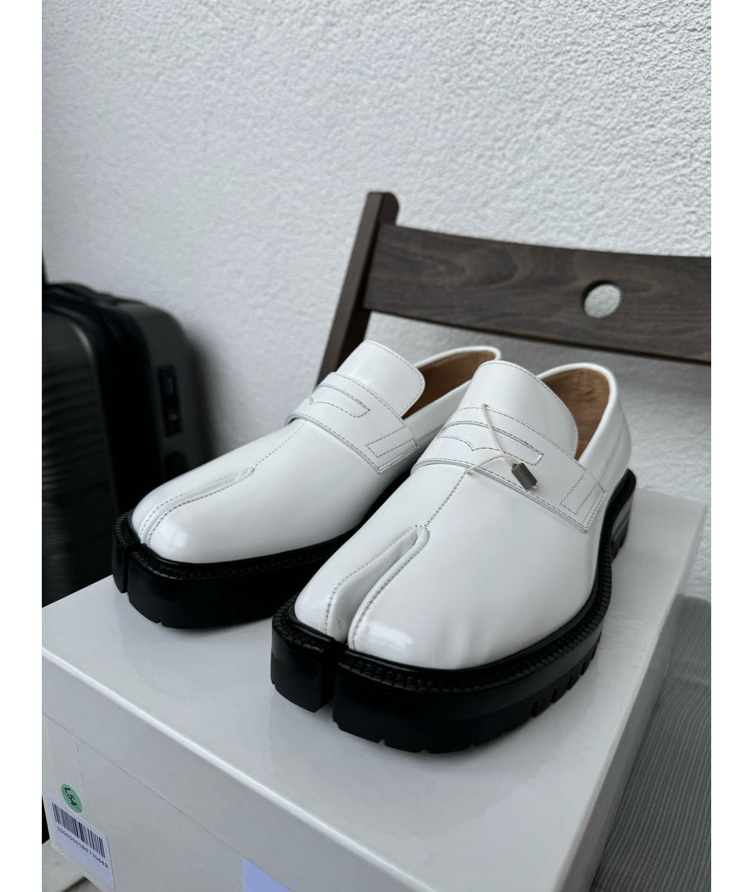 MAISON MARGIELA Белые кожаные лоферы, фото 6