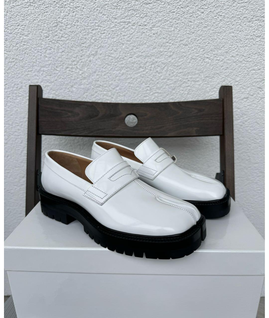 MAISON MARGIELA Белые кожаные лоферы, фото 9