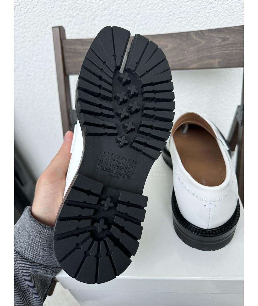 MAISON MARGIELA Белые кожаные лоферы, фото 7