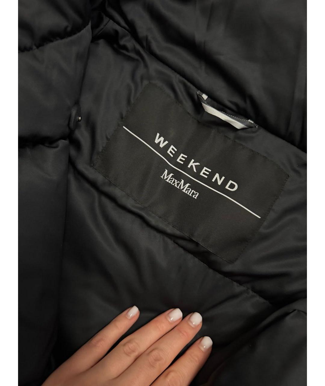 WEEKEND MAX MARA Черная полиэстеровая куртка, фото 4