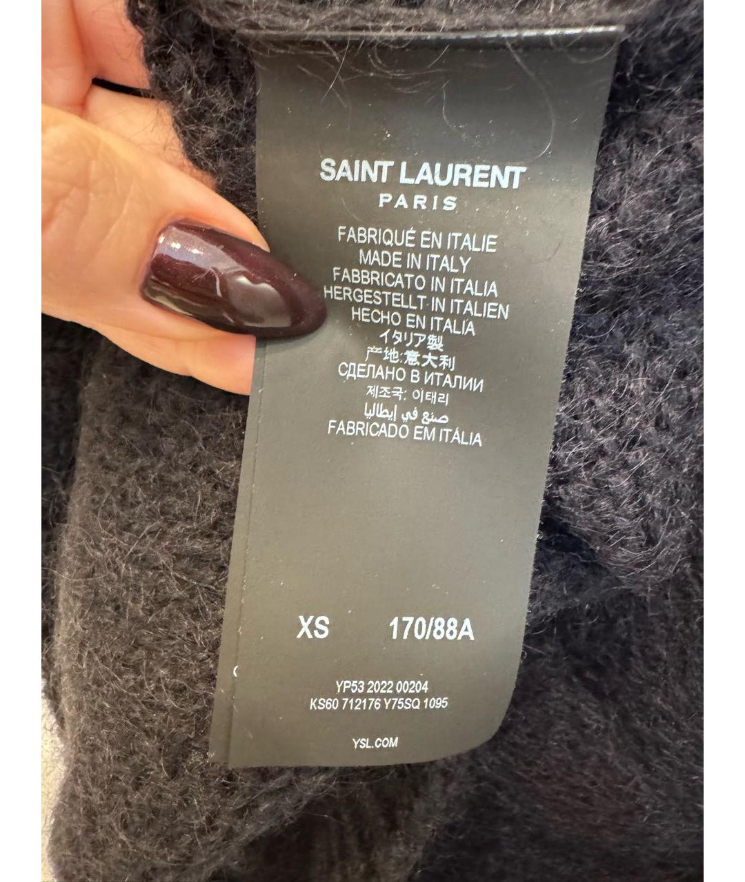 SAINT LAURENT Черный джемпер / свитер, фото 4