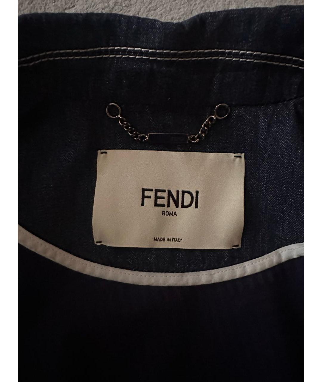 FENDI Синий деним жакет/пиджак, фото 6