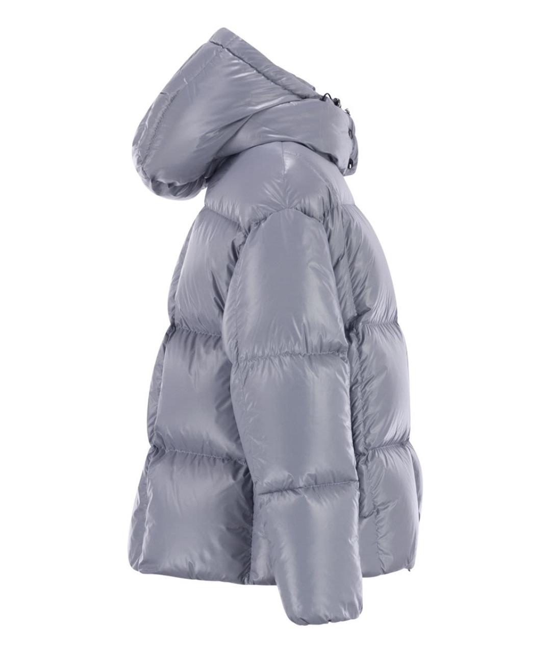 MONCLER Голубой полиамидовый пуховик, фото 3