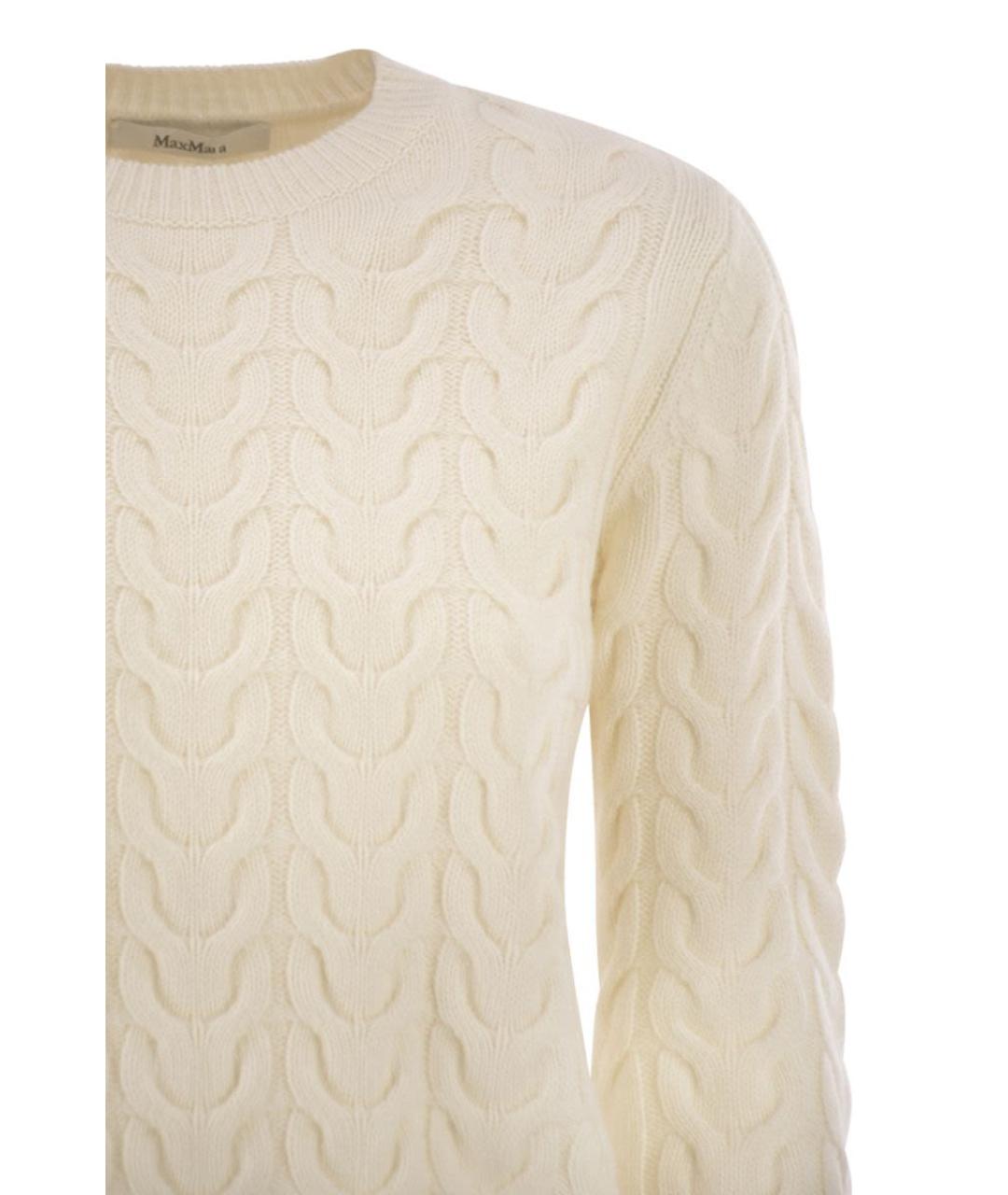 MAX MARA Белый кашемировый джемпер / свитер, фото 4