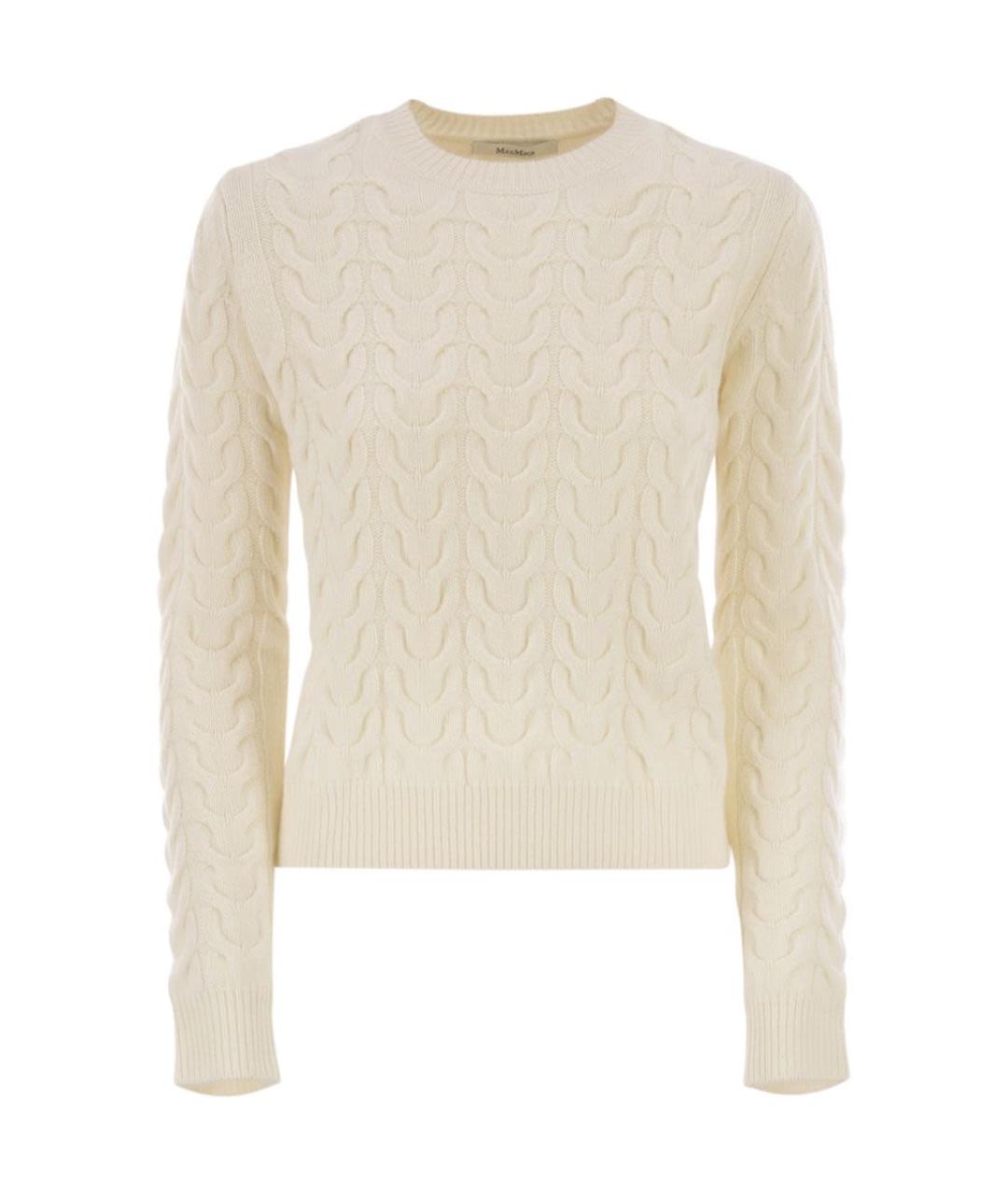 MAX MARA Белый кашемировый джемпер / свитер, фото 1