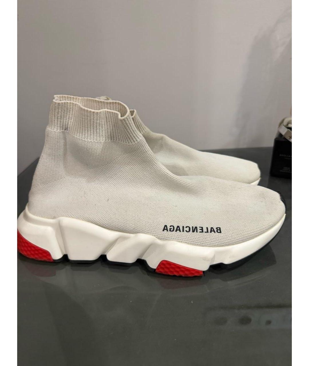 BALENCIAGA Белые текстильные кеды, фото 6