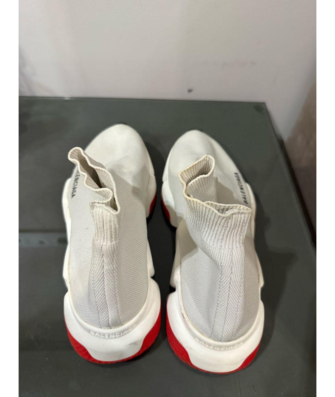 BALENCIAGA Белые текстильные кеды, фото 3