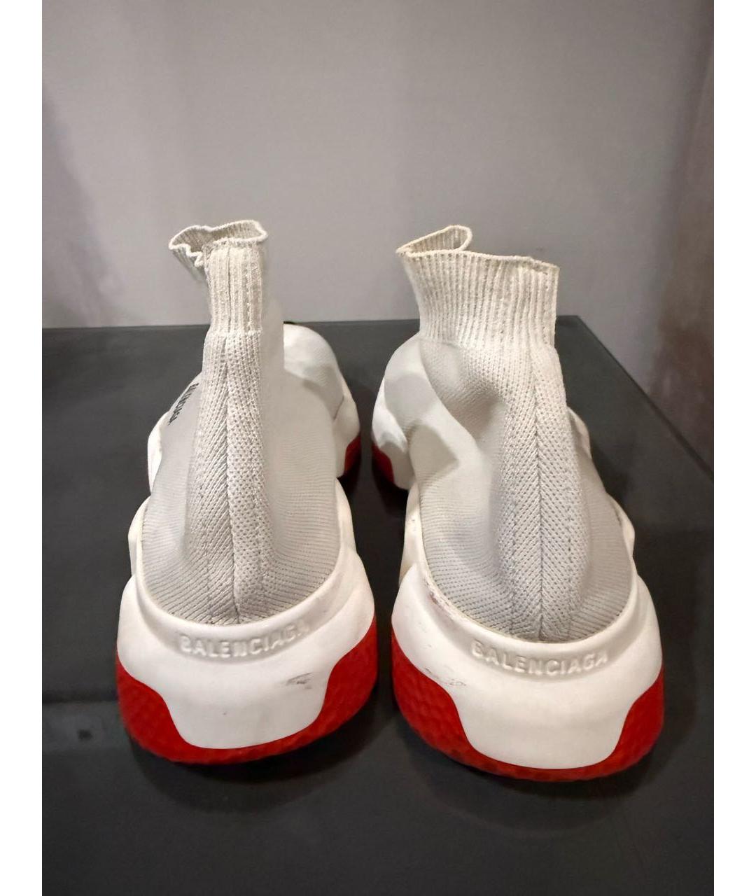 BALENCIAGA Белые текстильные кеды, фото 4