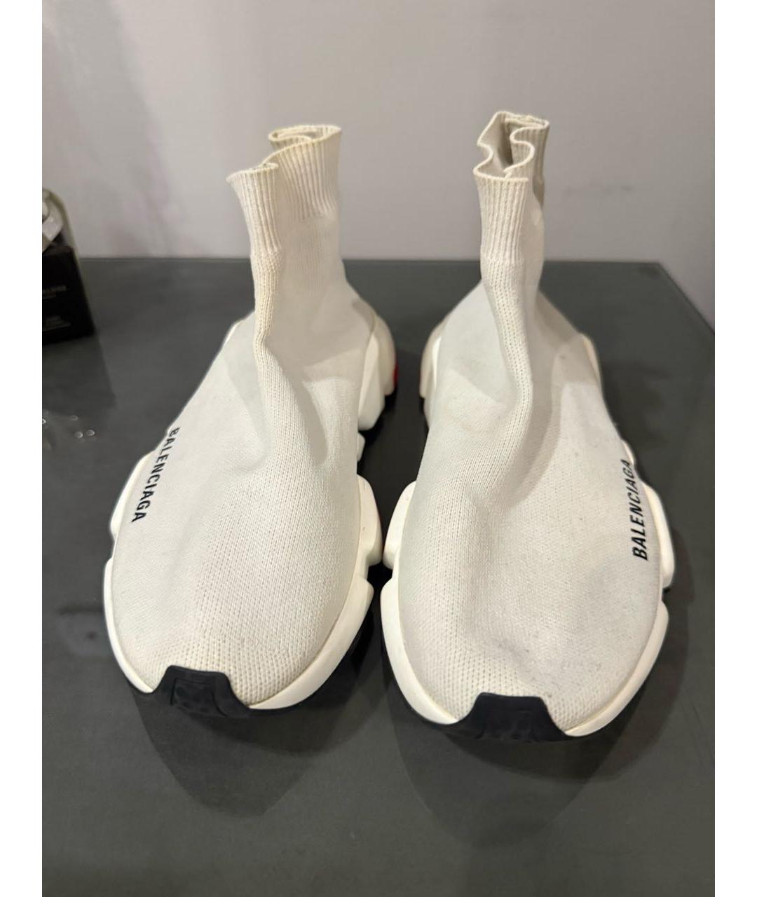 BALENCIAGA Белые текстильные кеды, фото 2