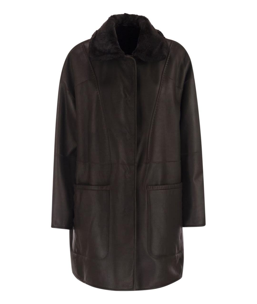 MAX MARA Коричневая меховая дубленка, фото 4