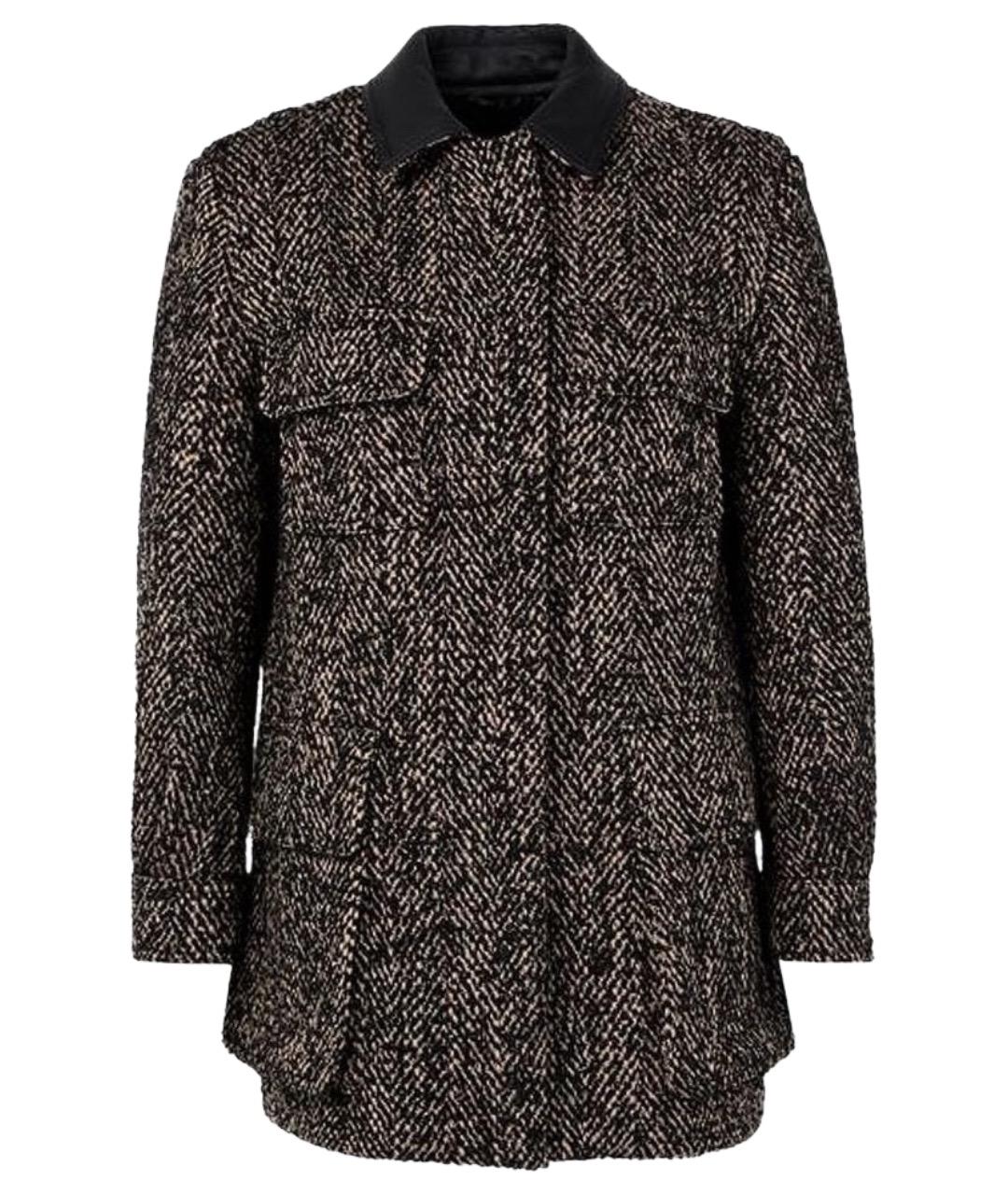 MAX MARA Коричневое шерстяное пальто, фото 1