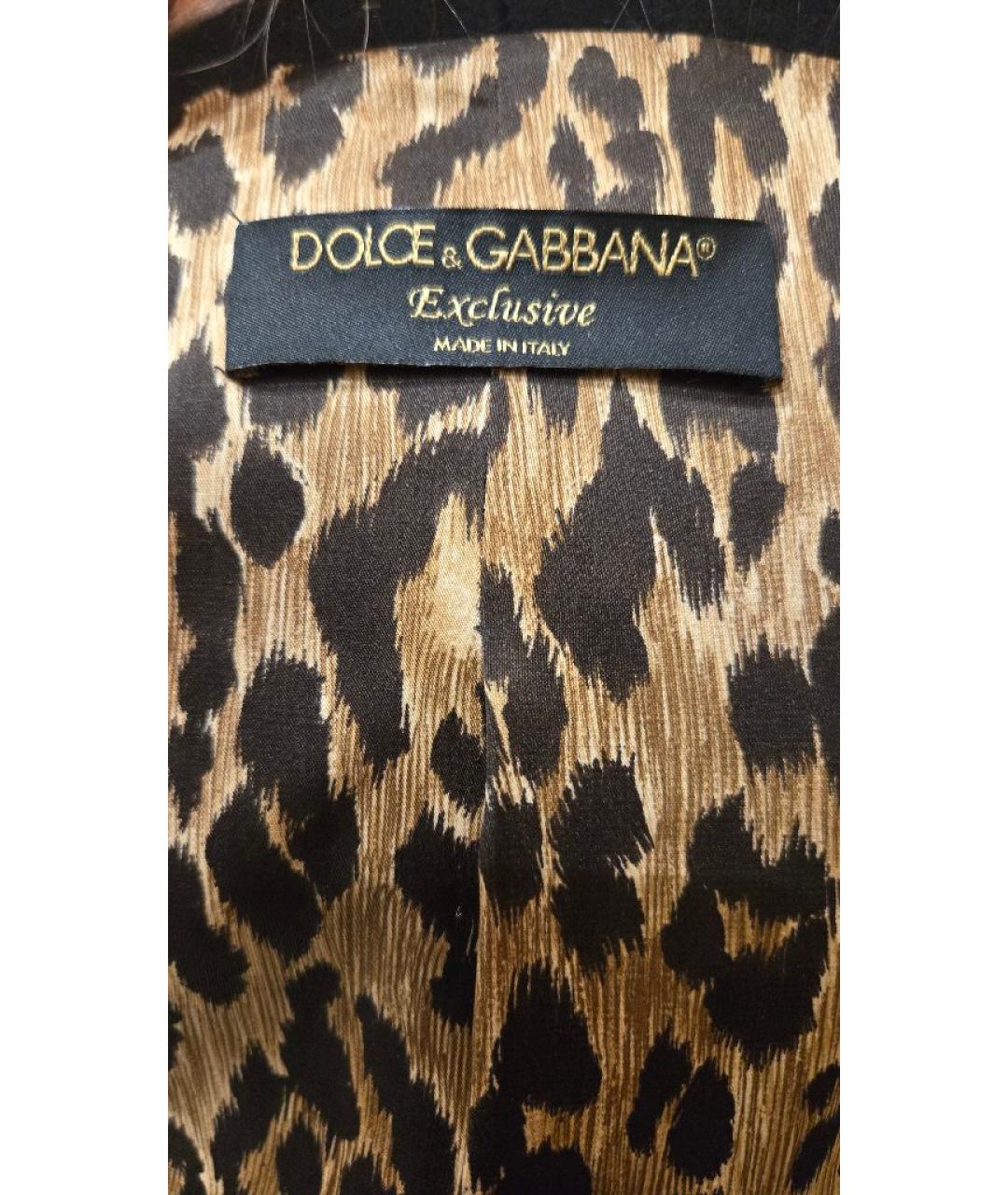 DOLCE&GABBANA Черное шерстяное пальто, фото 3