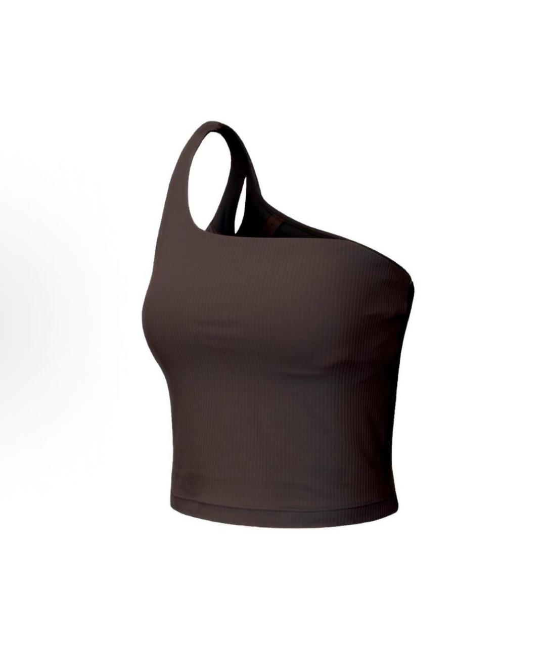 Lululemon Коричневая полиамидовая майка, фото 2