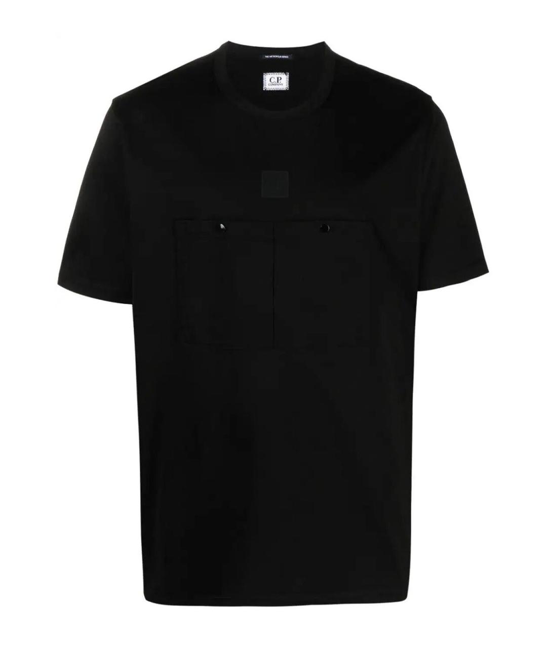 CP COMPANY Черная хлопковая футболка, фото 1