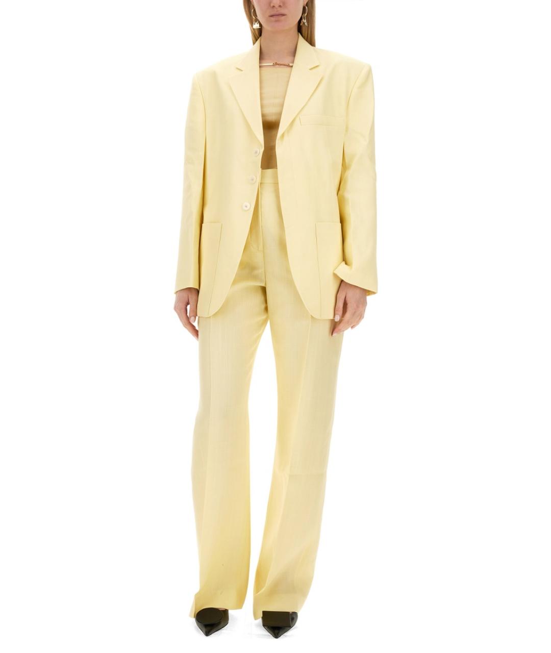 JACQUEMUS Желтый полиэстеровый жакет/пиджак, фото 3