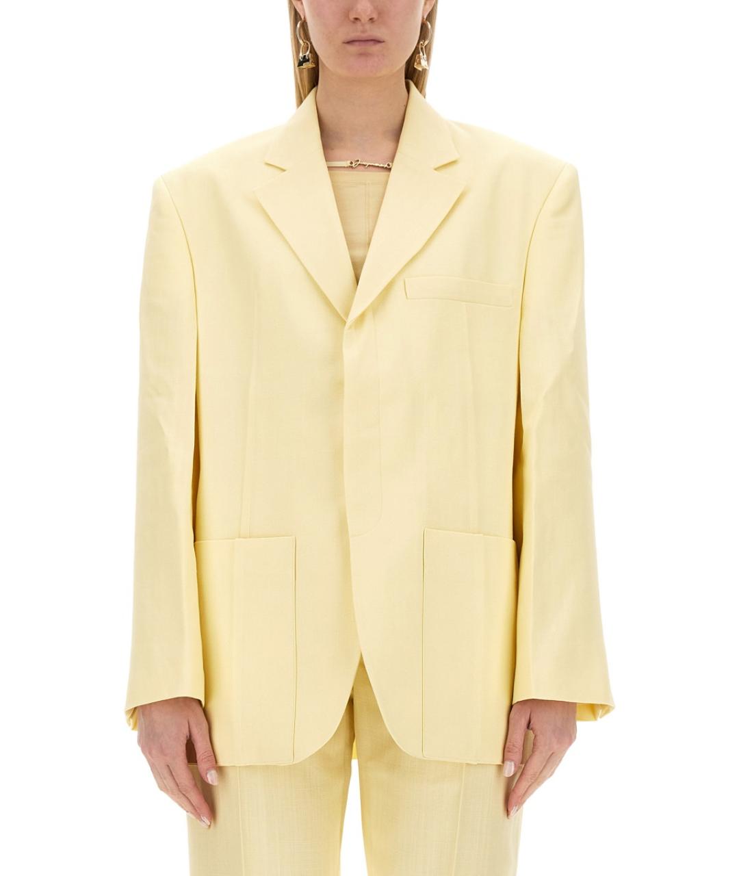 JACQUEMUS Желтый полиэстеровый жакет/пиджак, фото 2