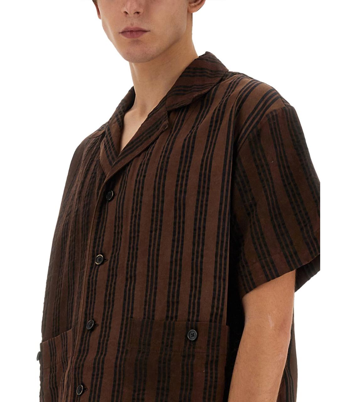 UMA WANG Коричневая кэжуал рубашка, фото 5