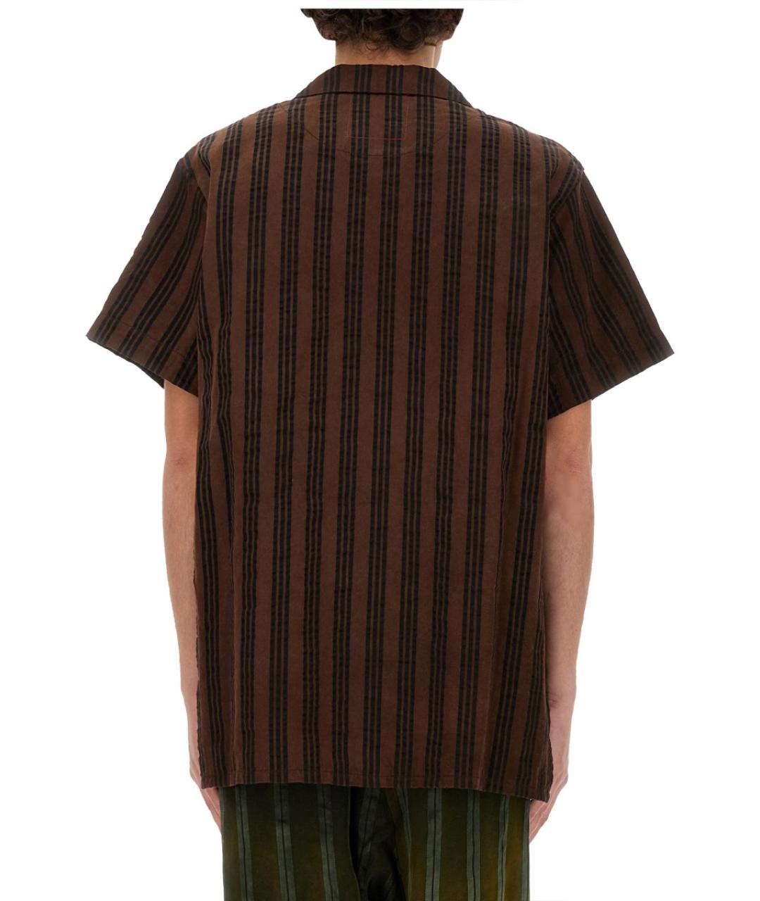 UMA WANG Коричневая кэжуал рубашка, фото 4