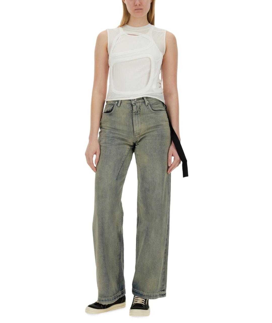 RICK OWENS DRKSHDW Белая хлопковая майка, фото 4