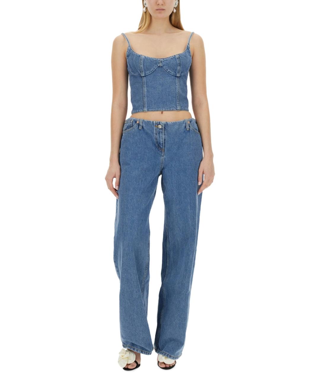 MAGDA BUTRYM Синяя хлопковая майка, фото 3