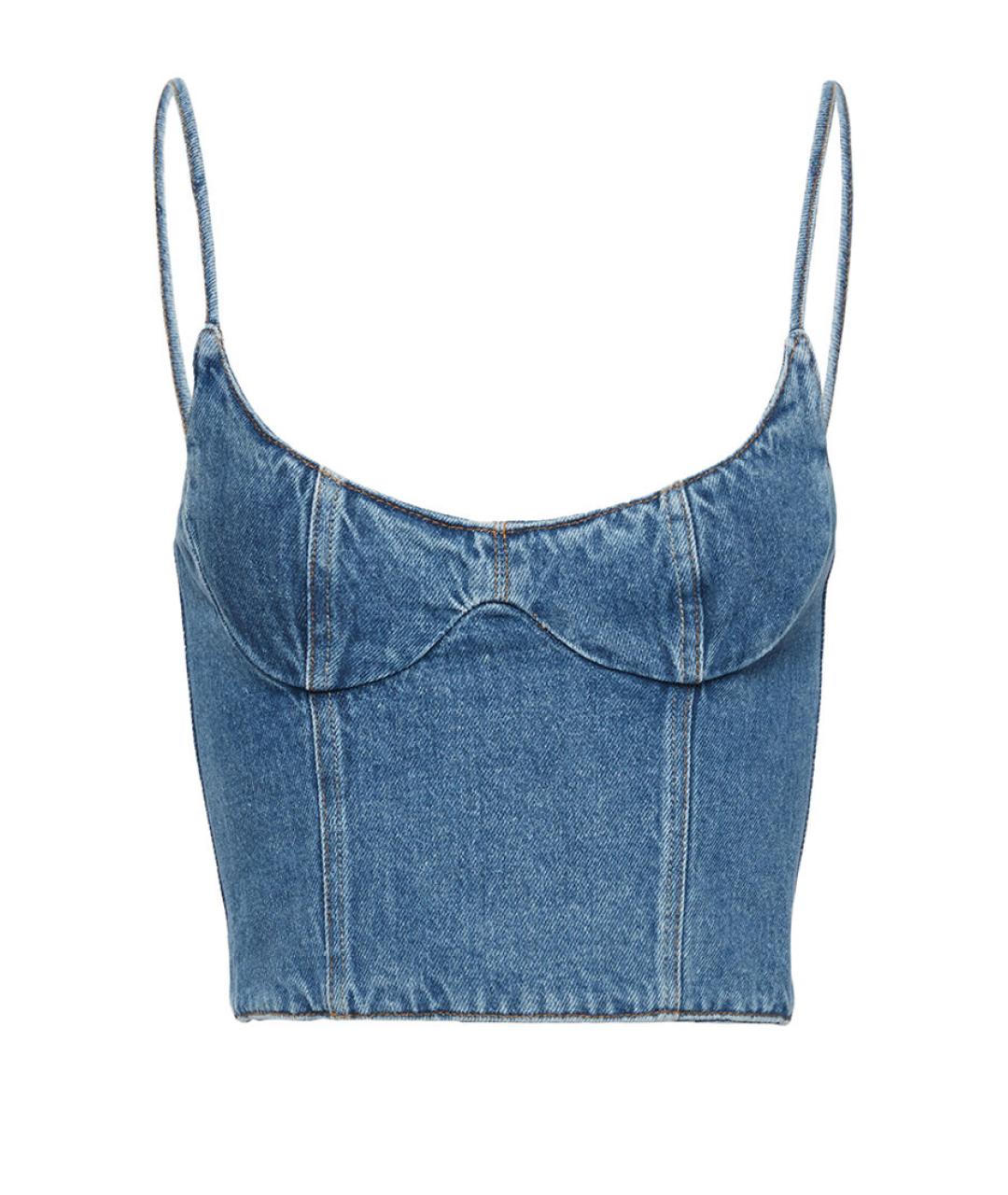 MAGDA BUTRYM Синяя хлопковая майка, фото 1