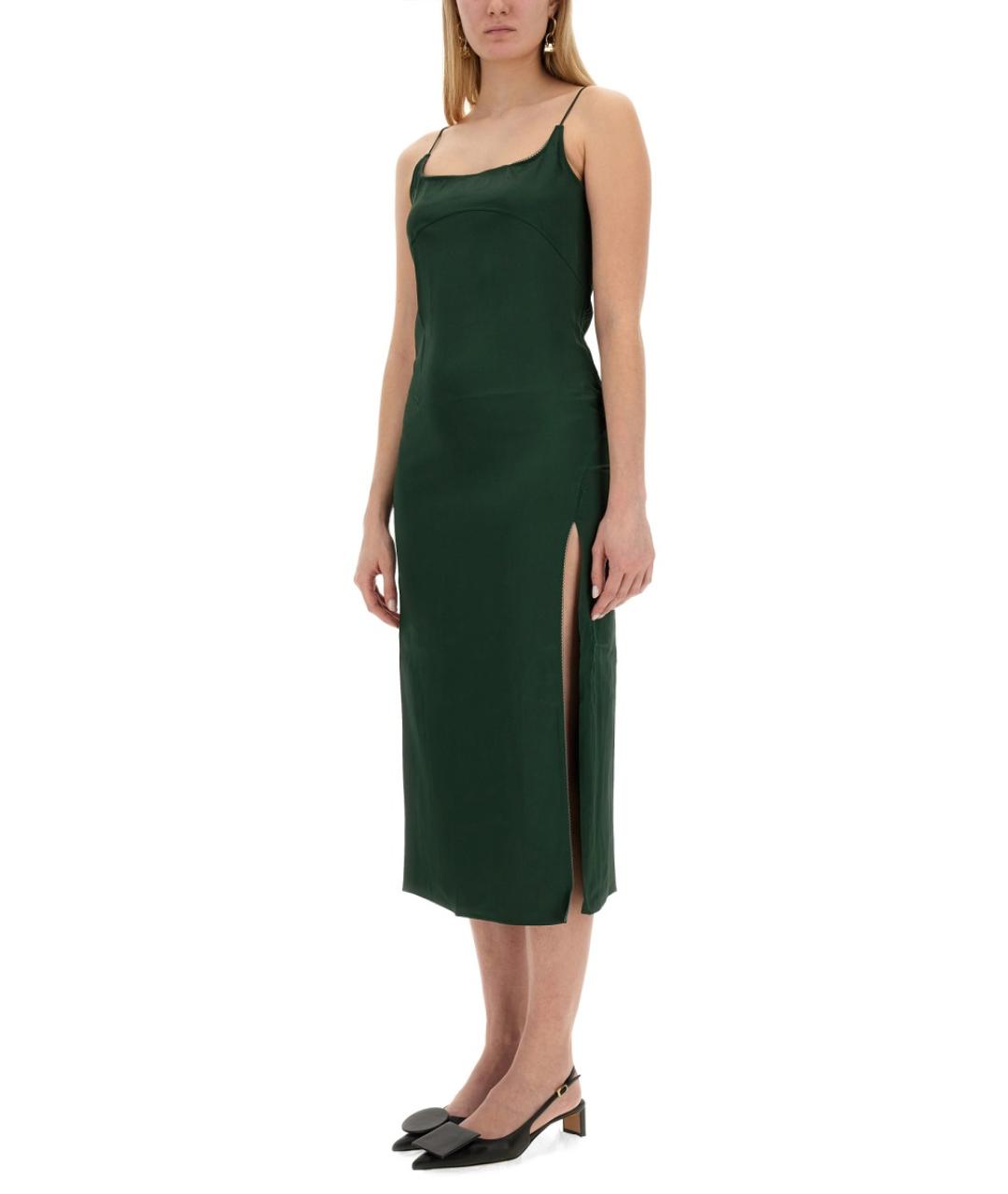 JACQUEMUS Зеленые вискозное повседневное платье, фото 5