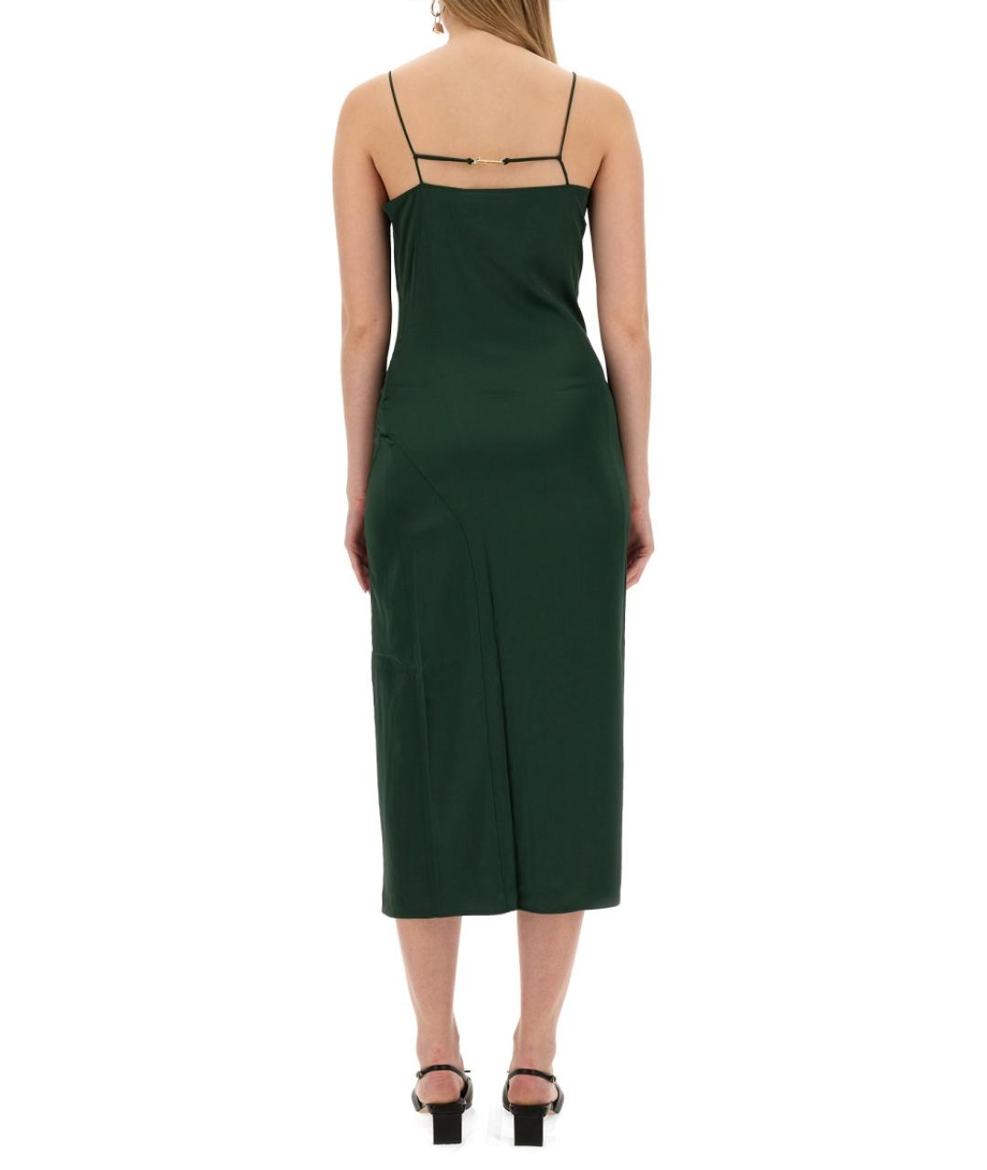 JACQUEMUS Зеленые вискозное повседневное платье, фото 4