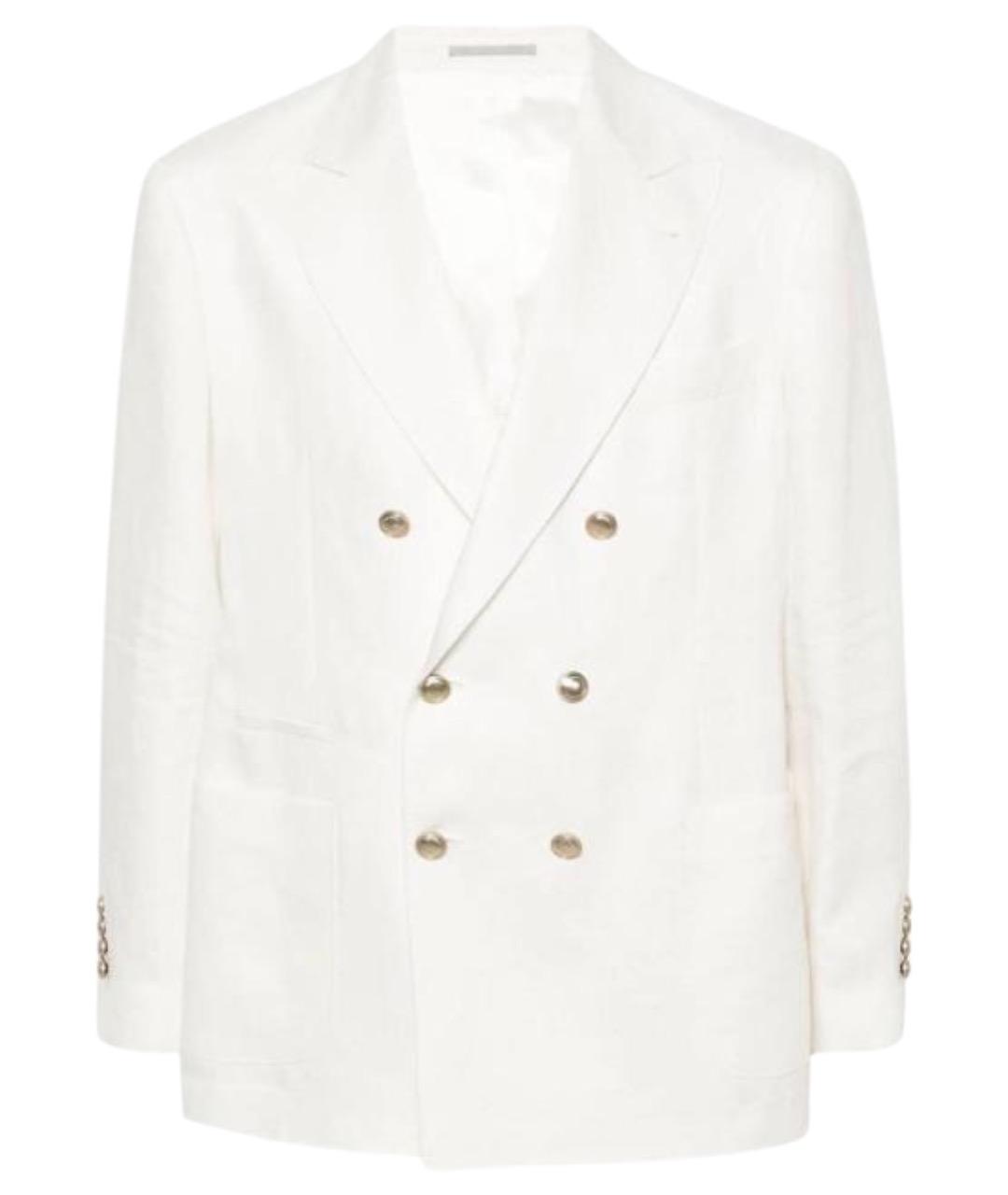 BRUNELLO CUCINELLI Белый льняной пиджак, фото 1