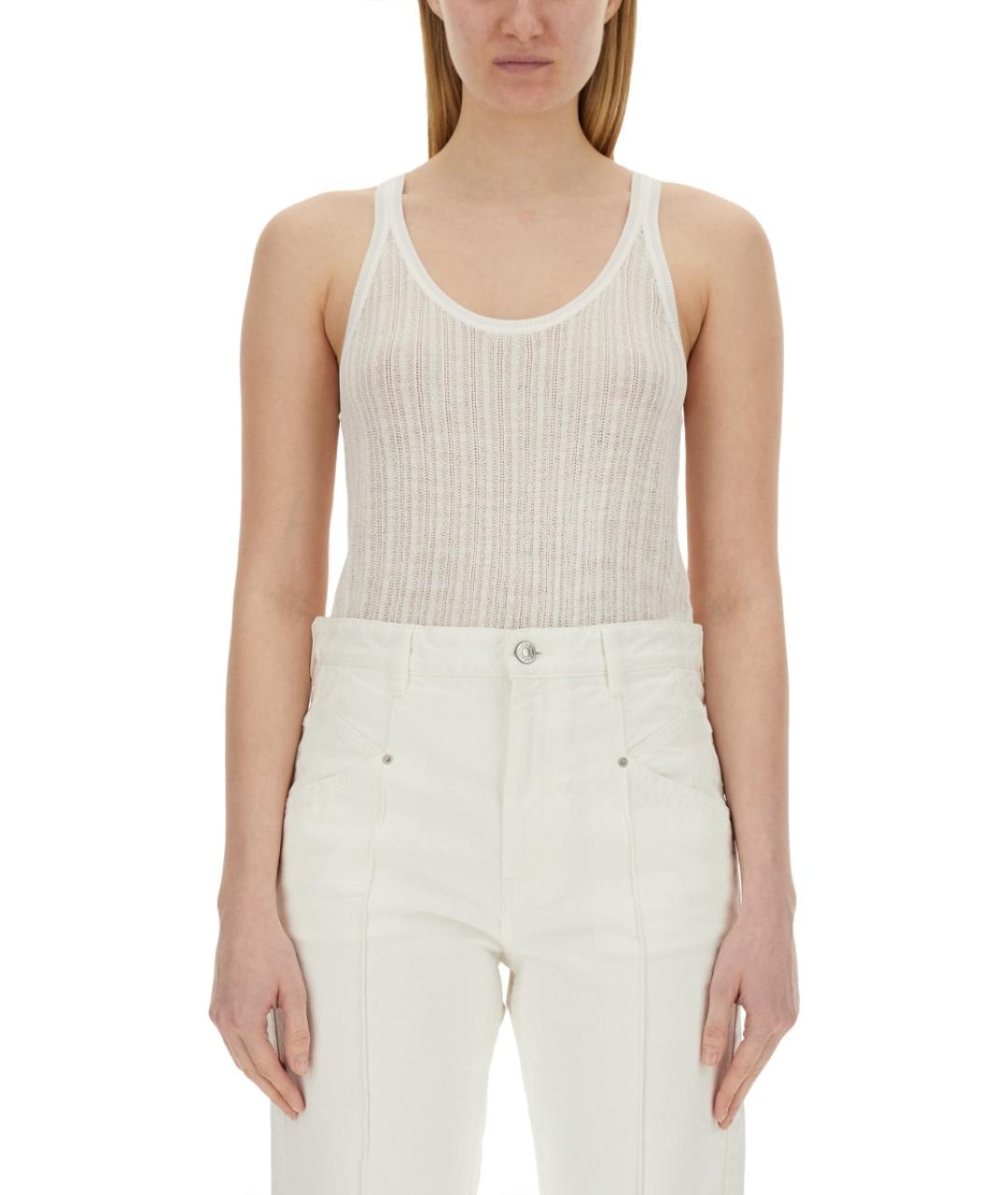 ISABEL MARANT Белая вискозная майка, фото 2