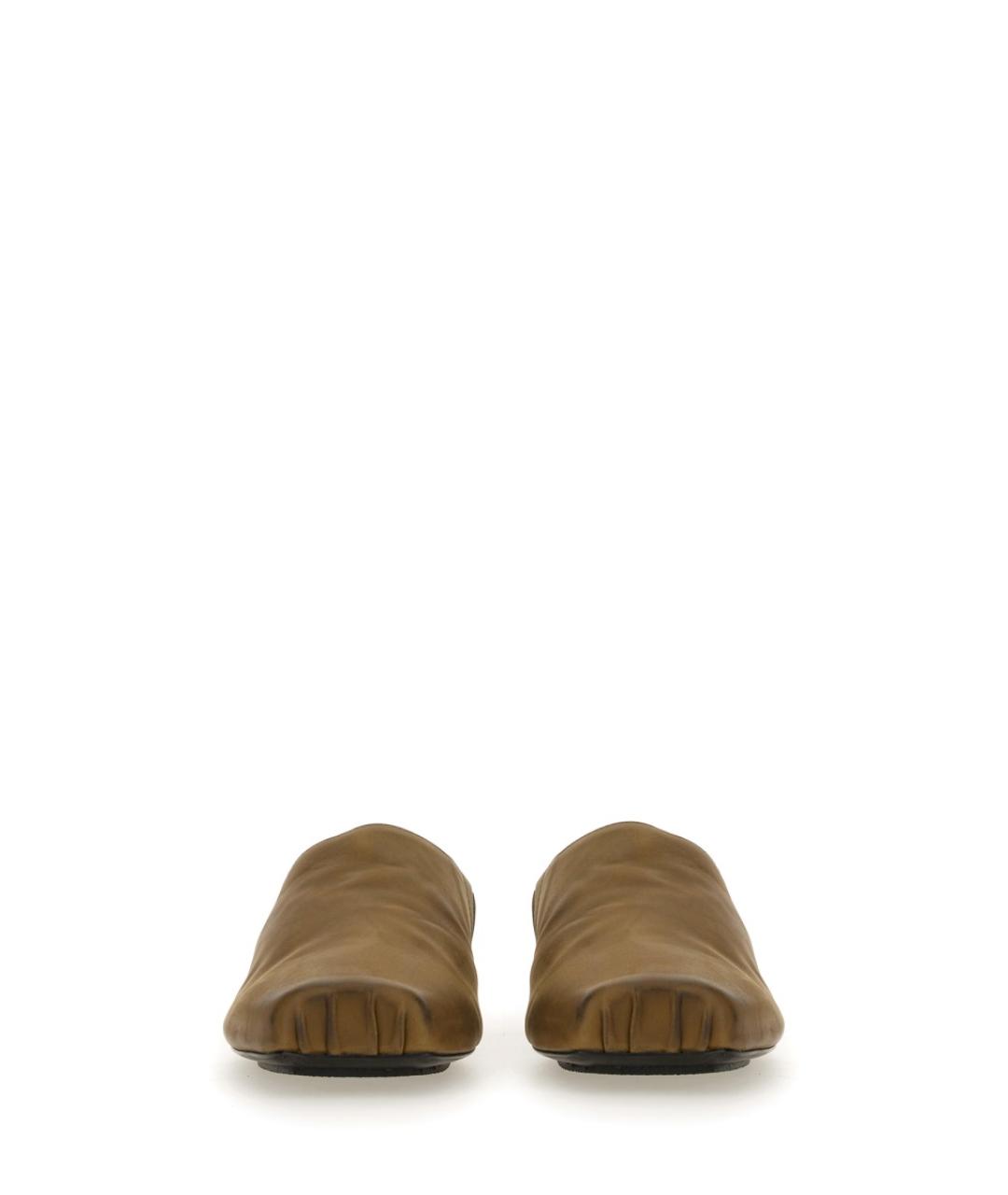 UMA WANG Коричневые кожаные мюли, фото 5