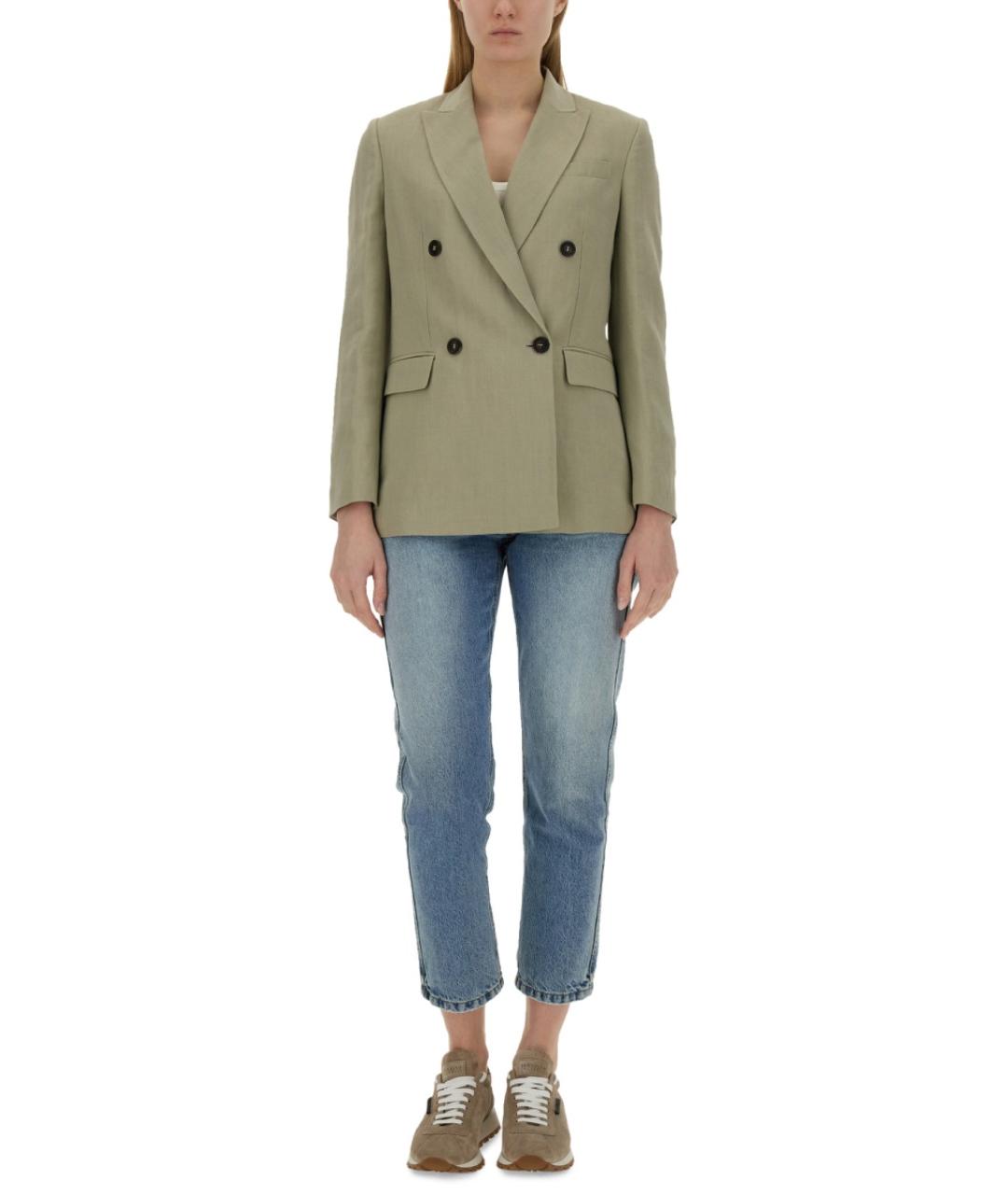 BRUNELLO CUCINELLI Зеленый вискозный жакет/пиджак, фото 2