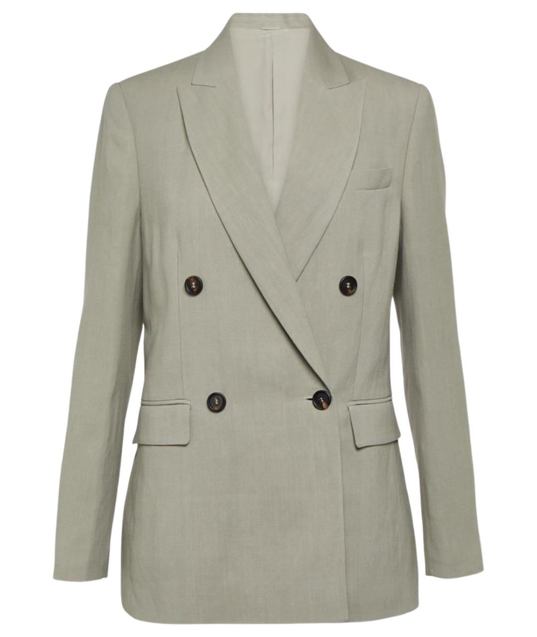 BRUNELLO CUCINELLI Зеленый вискозный жакет/пиджак, фото 1