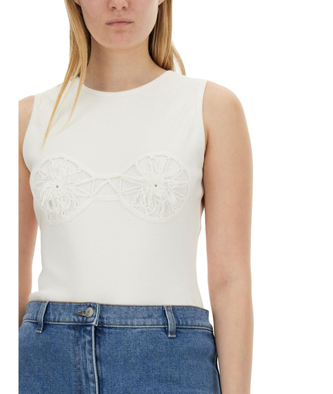 MAGDA BUTRYM Белая хлопковая майка, фото 4