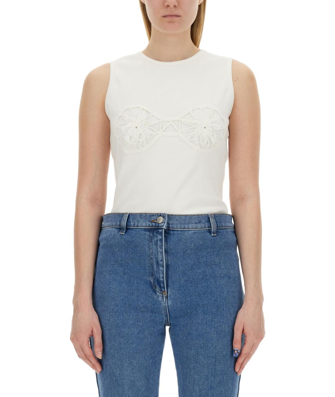 MAGDA BUTRYM Белая хлопковая майка, фото 5