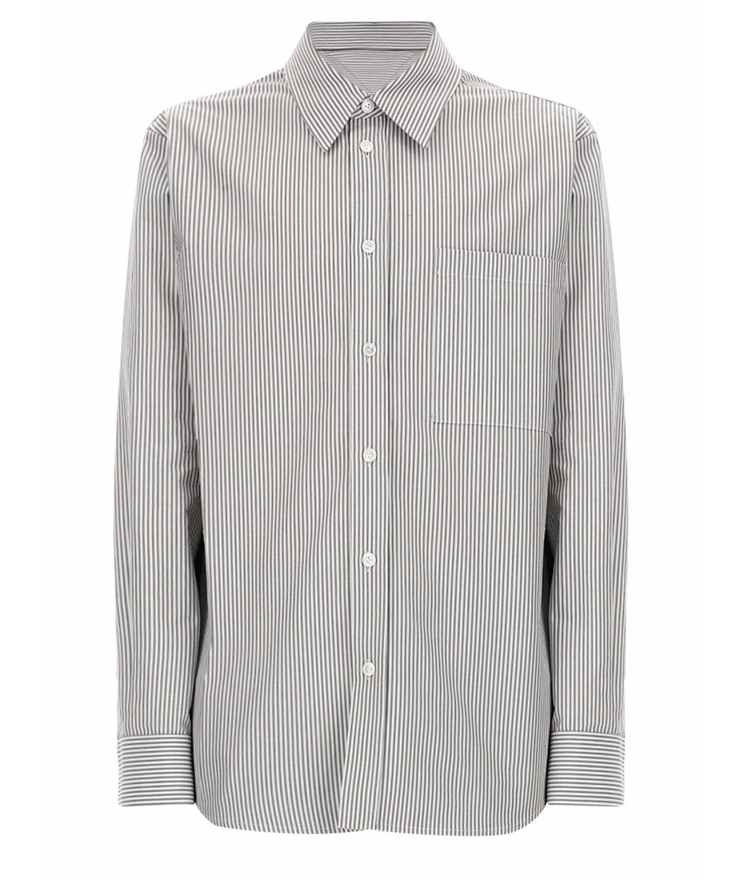 BOTTEGA VENETA Серая хлопковая кэжуал рубашка, фото 1