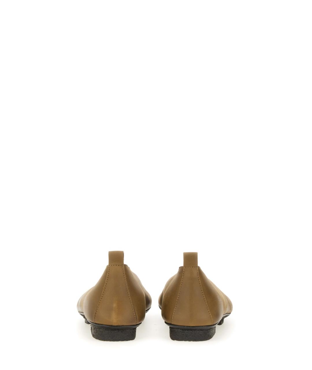 UMA WANG Коричневые кожаные балетки, фото 3