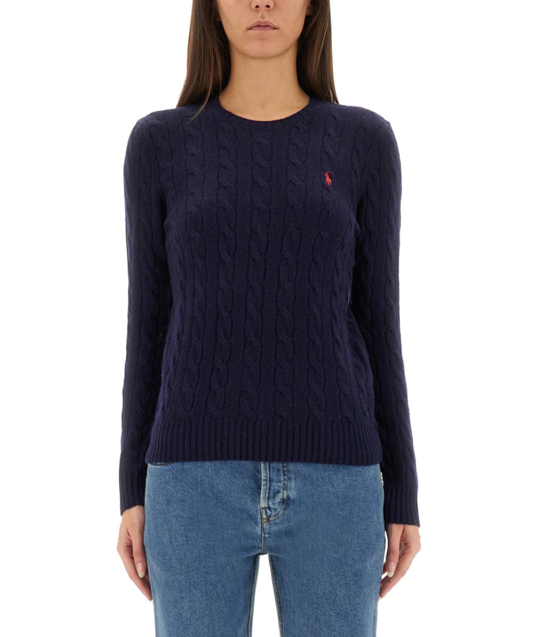 POLO RALPH LAUREN Синий шерстяной джемпер / свитер, фото 2