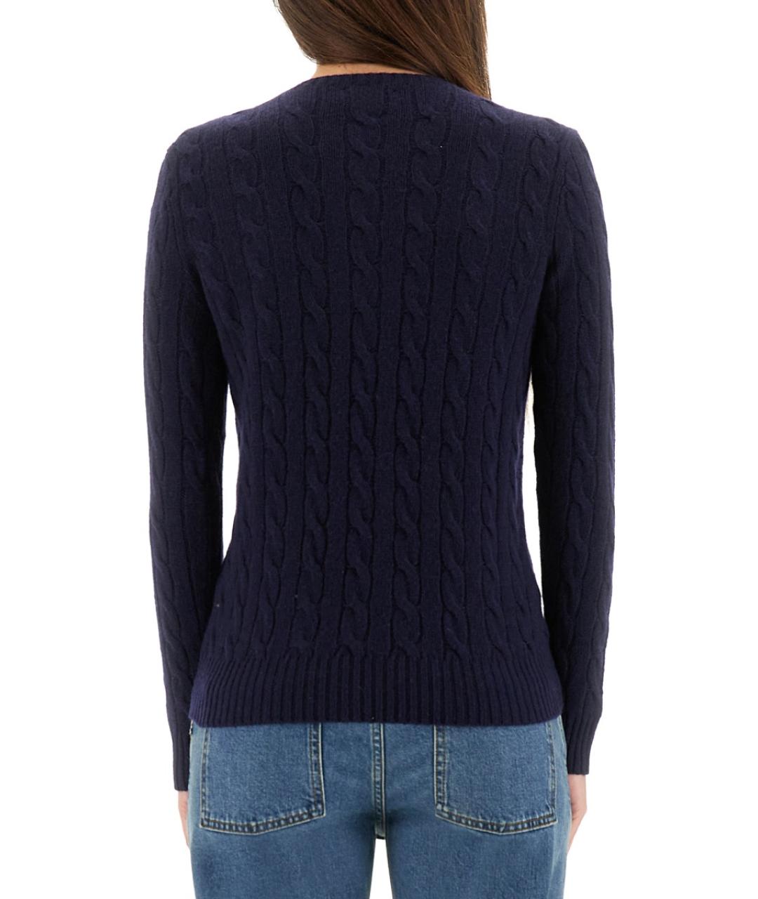 POLO RALPH LAUREN Синий шерстяной джемпер / свитер, фото 4