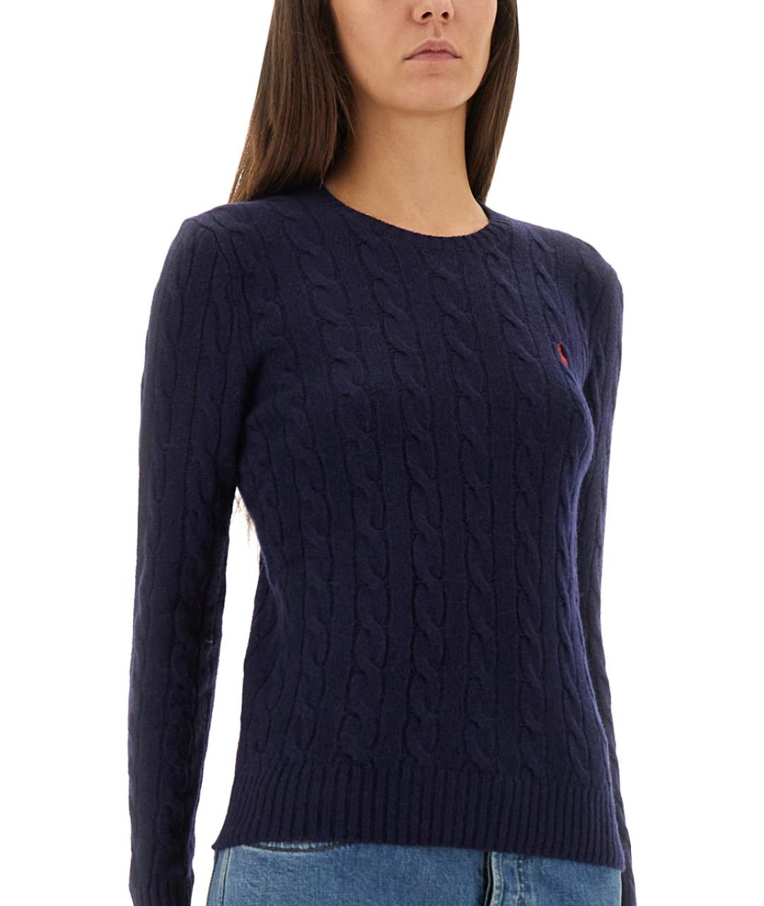 POLO RALPH LAUREN Синий шерстяной джемпер / свитер, фото 5